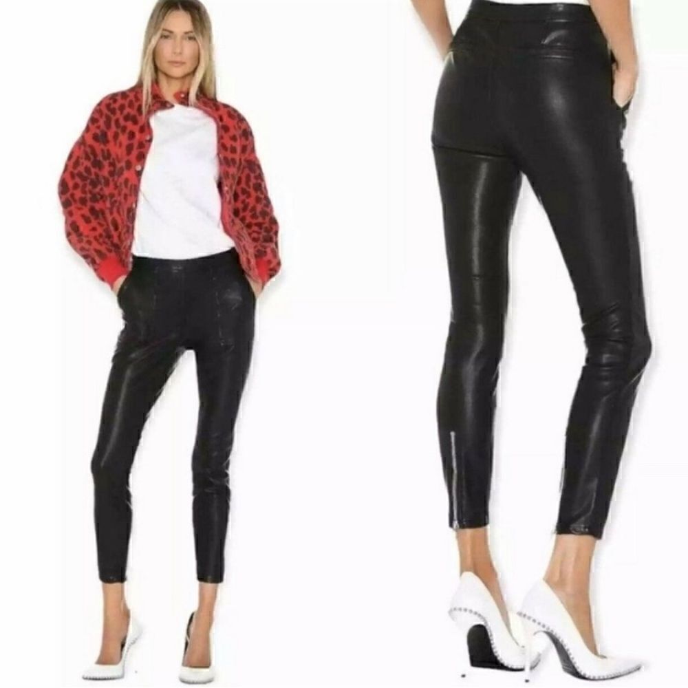 BlankNYC NWT Faux Leather Skinny Zippered Bond Pants in Carbon Size 30